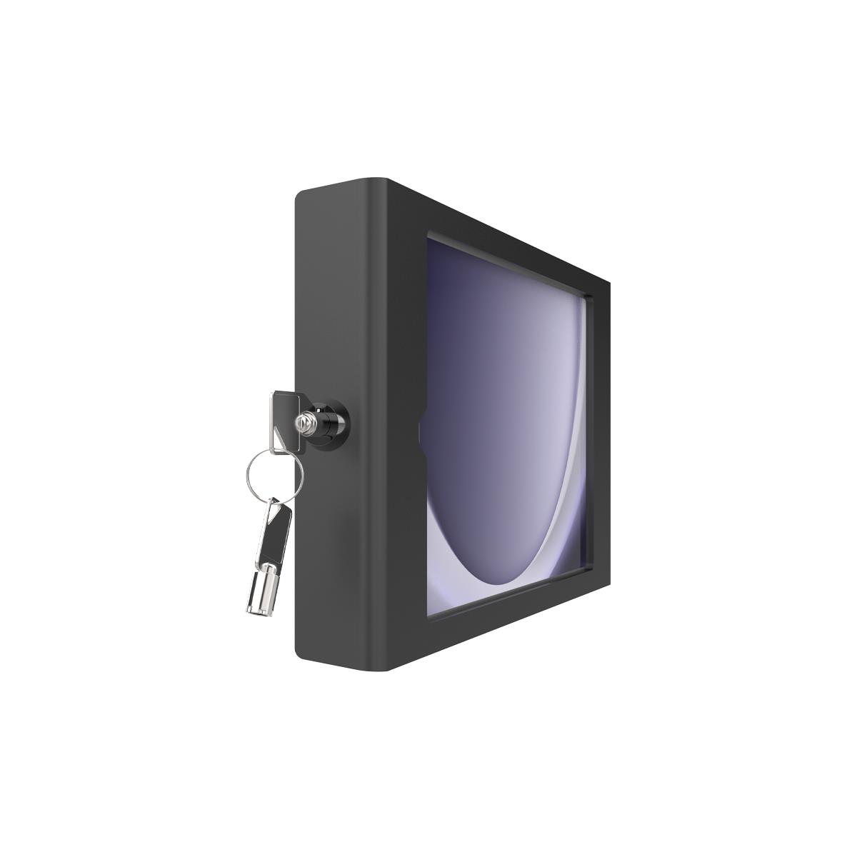 MACLOCKS Galaxy Tab A9 Apex Enclosure Wall Mount - Black (locked with a key)