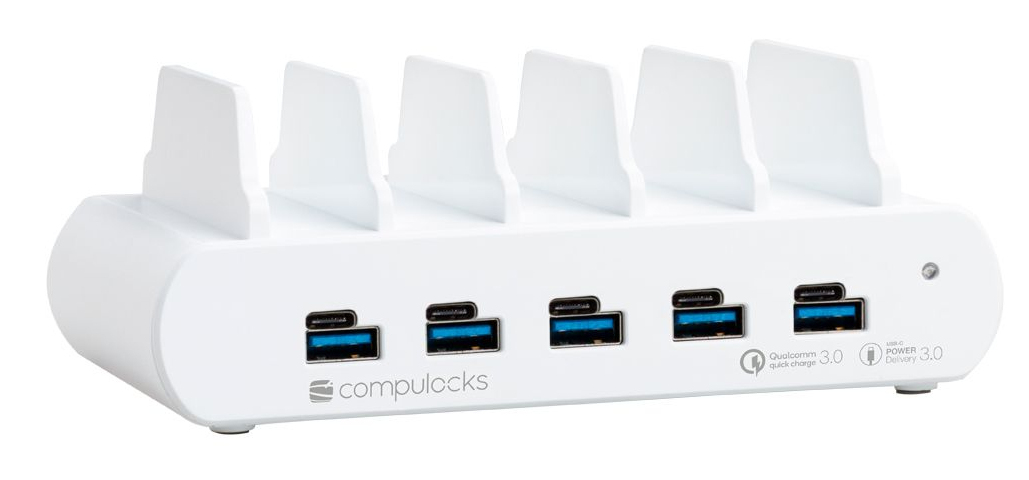 MACLOCKS USB and USB-C 5-Port Multiple Tablet Charging Station - EU Plugs