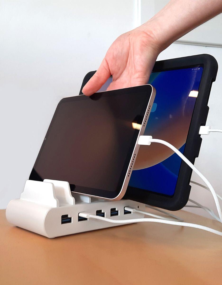 MACLOCKS USB and USB-C 5-Port Multiple Tablet Charging Station - EU Plugs