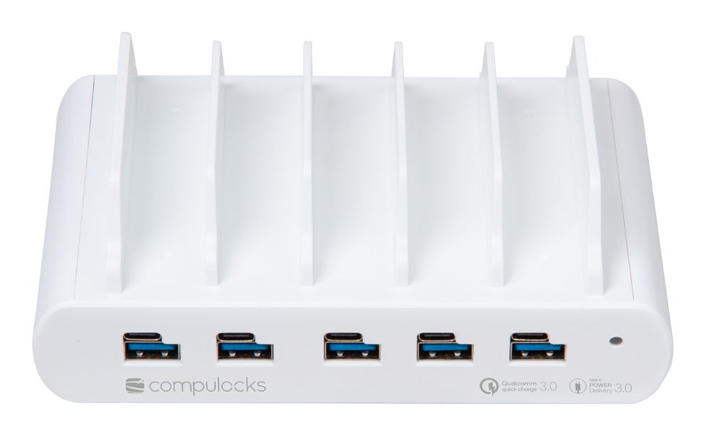 MACLOCKS USB and USB-C 5-Port Multiple Tablet Charging Station - EU Plugs