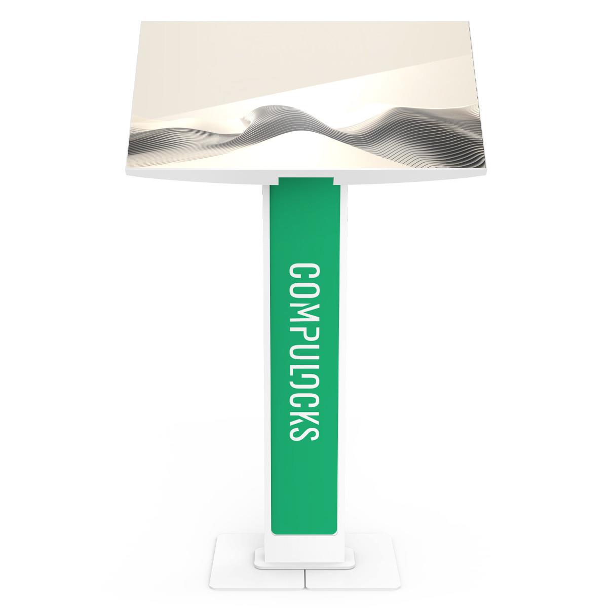 MACLOCKS Bundle / BrandMe Floor Stand + Stability Base Plate for the BrandMe Stand - White