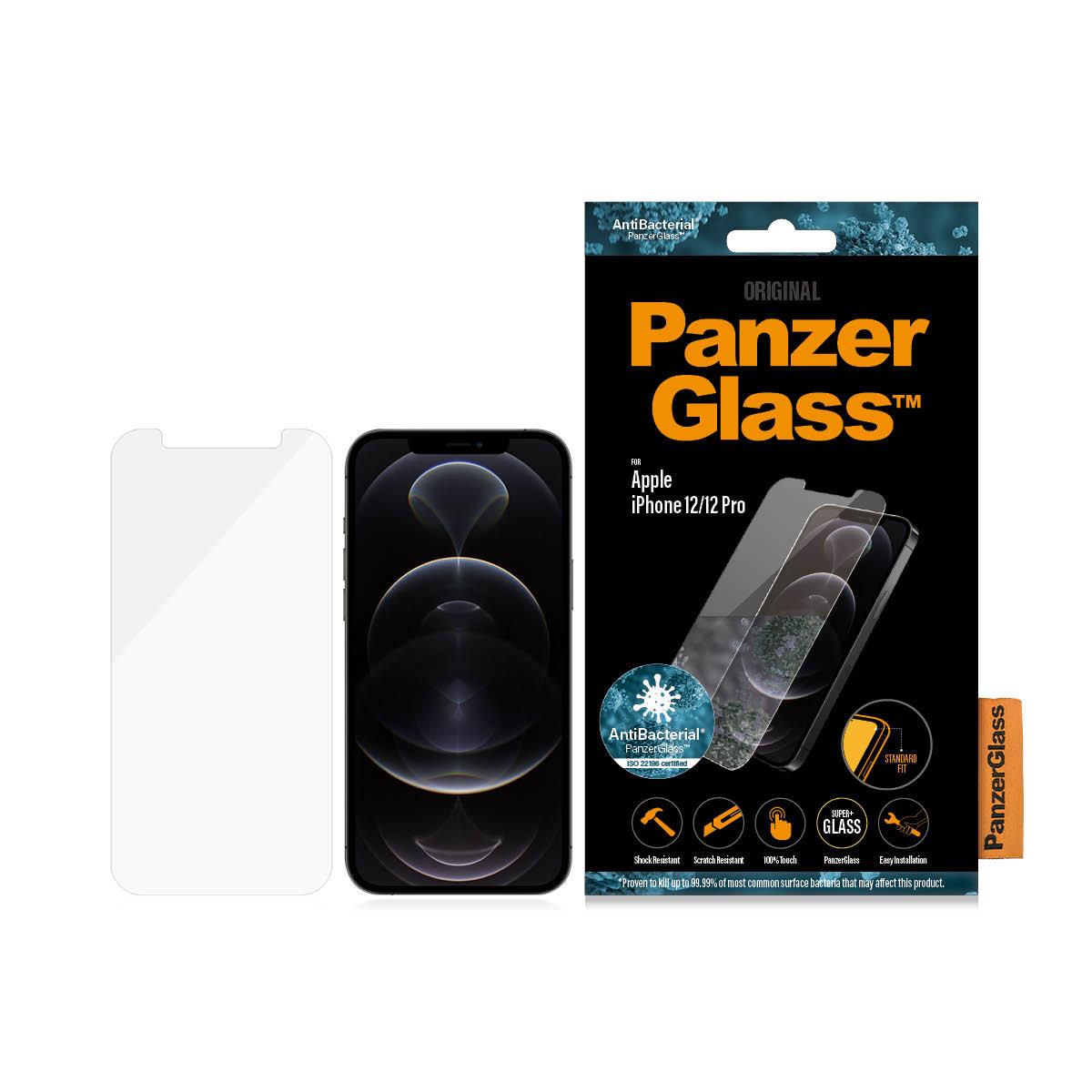PANZERGLASS Screen Protector For iPhone 12/12 Pro With Antibacterial Coating
