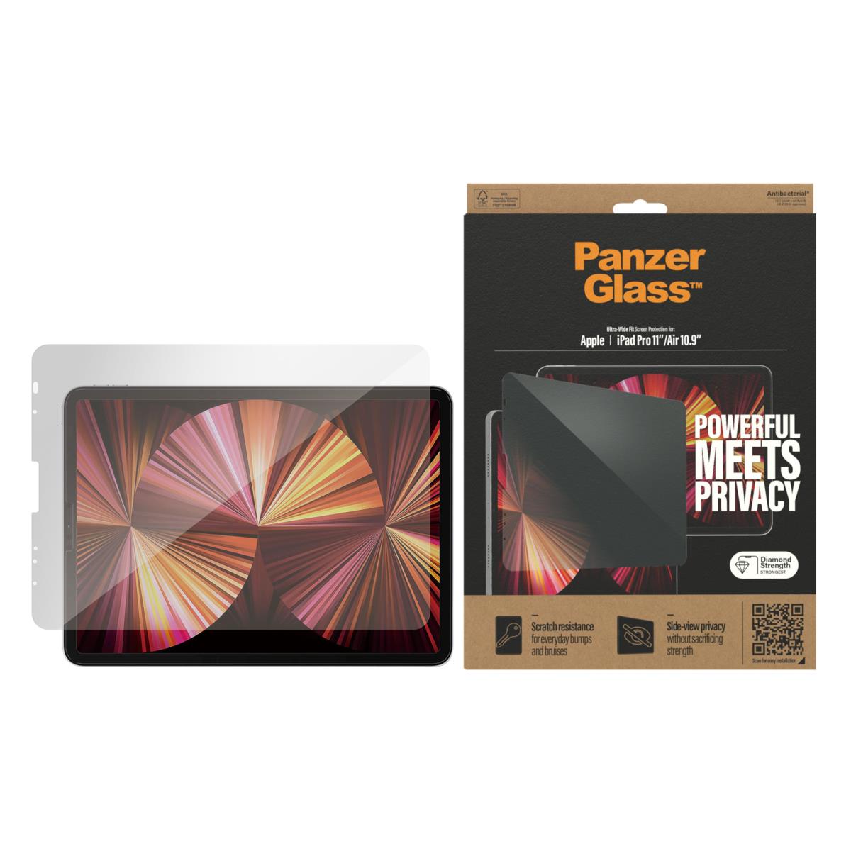 PANZERGLASS Privacy Screenprotector iPad Pro 11 (2020) / Air (2022 / 2020)