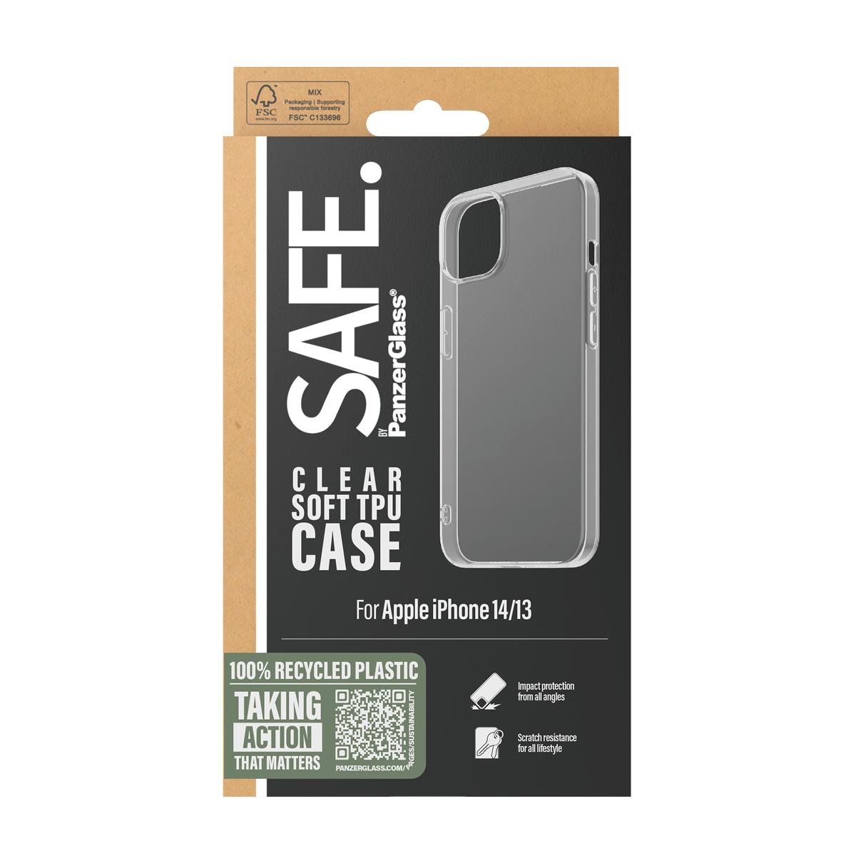 PANZERGLASS TPU Case Apple iPhone 14 13 Transparent