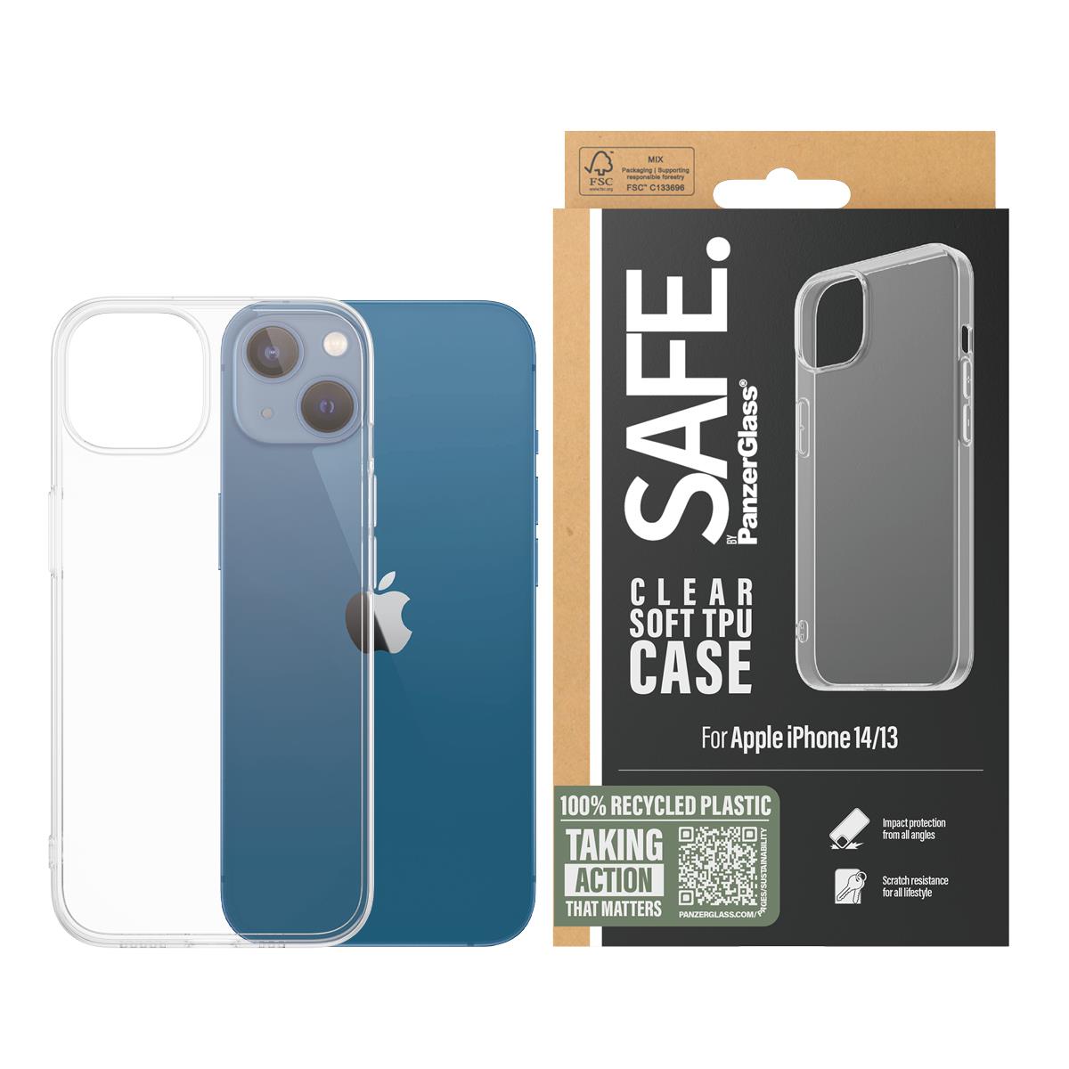 PANZERGLASS TPU Case Apple iPhone 14 13 Transparent