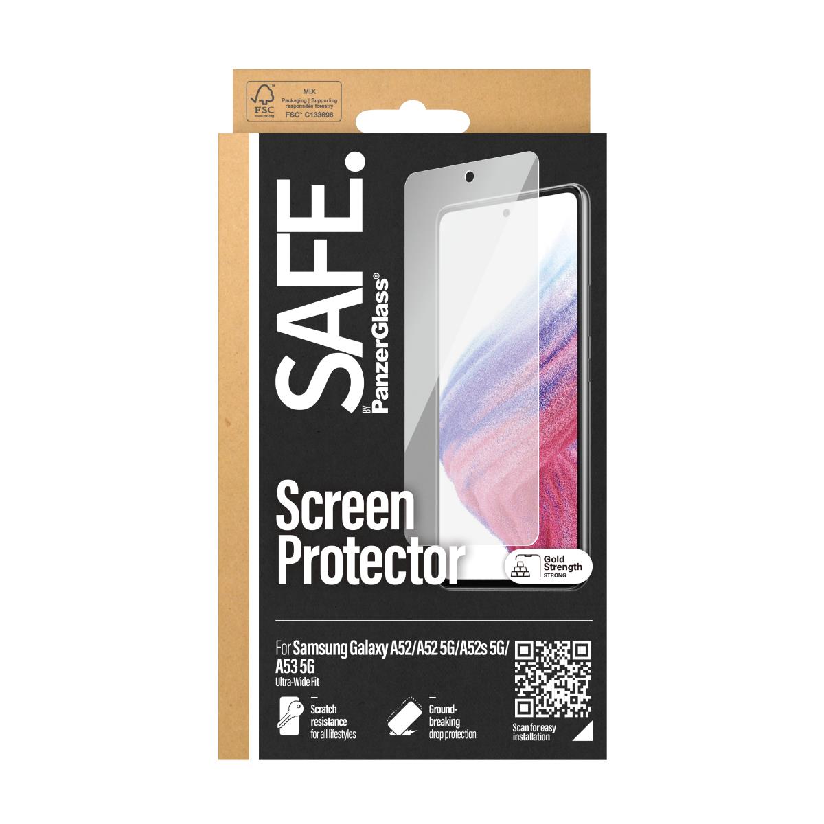 PANZERGLASS Safe Screen Protector For Galaxy A52/a52 5g/a52s 5g/a53 5g Ultra-wide Fit