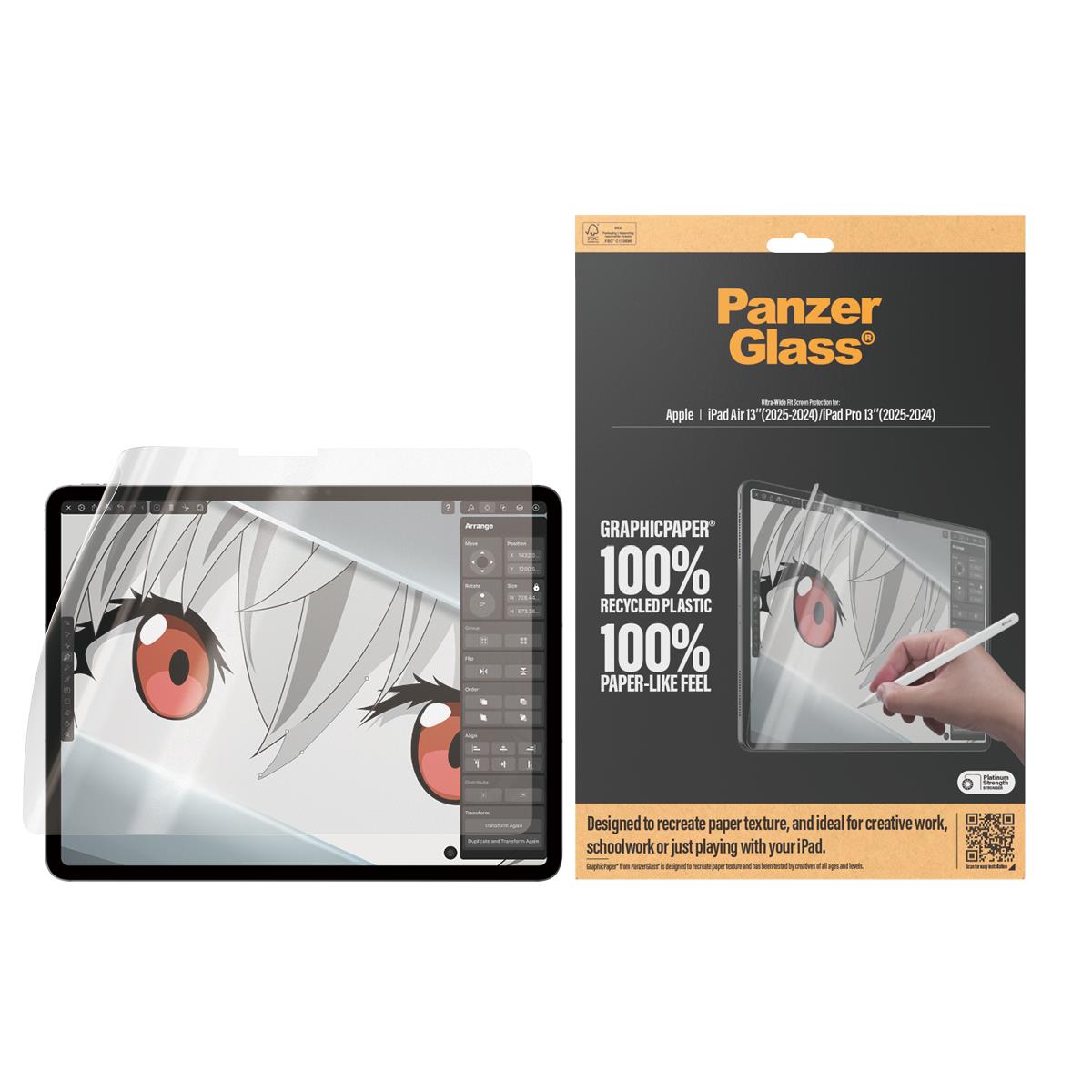 PANZERGLASS GraphicPaper Screen Protector For iPad Air 12.9IN and iPad Pro 12.9IN Ultra-Wide Fit