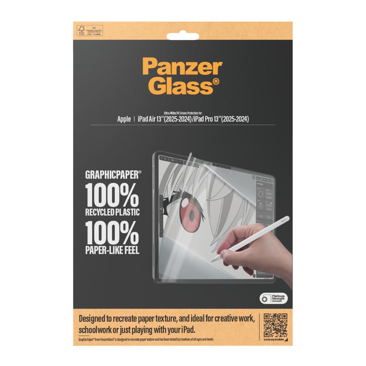 PANZERGLASS GraphicPaper Screen Protector For iPad Air 12.9IN and iPad Pro 12.9IN Ultra-Wide Fit