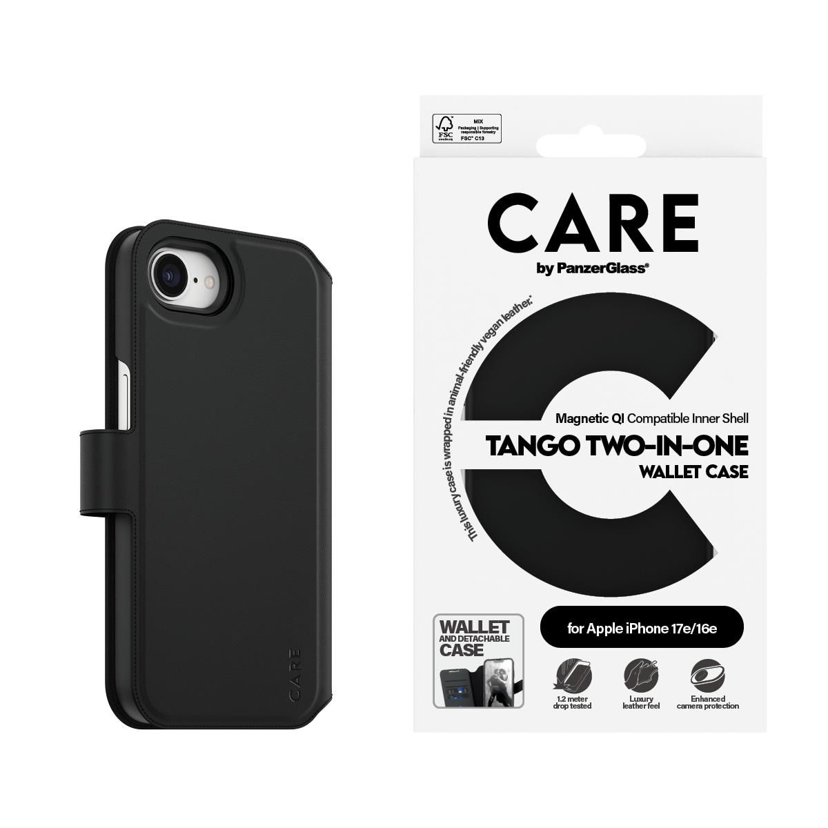 PANZERGLASS Feature Case Tango Two-in-one Wallet iPhone Se (2025)