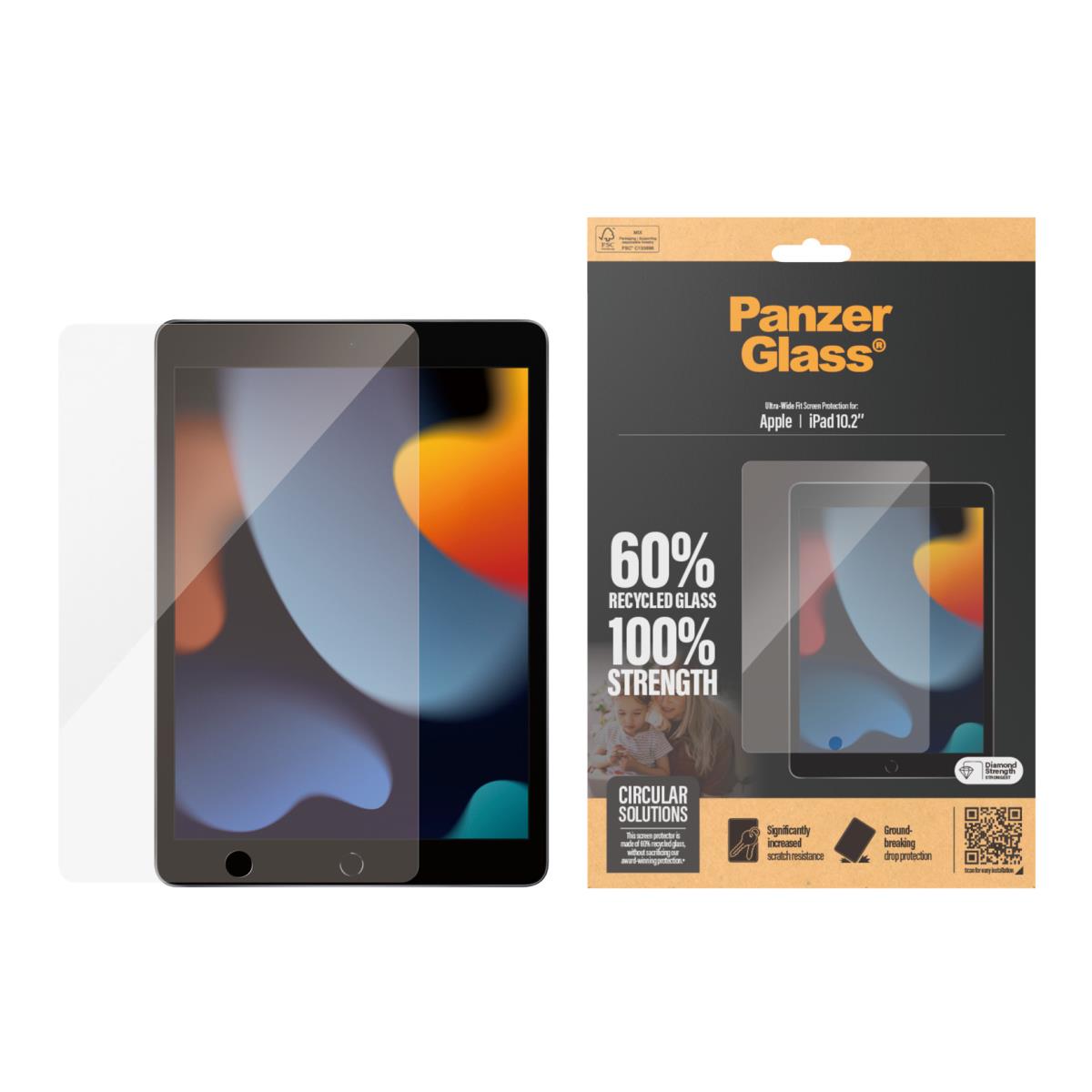 PANZERGLASS Screen Protector For iPad 10.2in Ultra-wide Fit