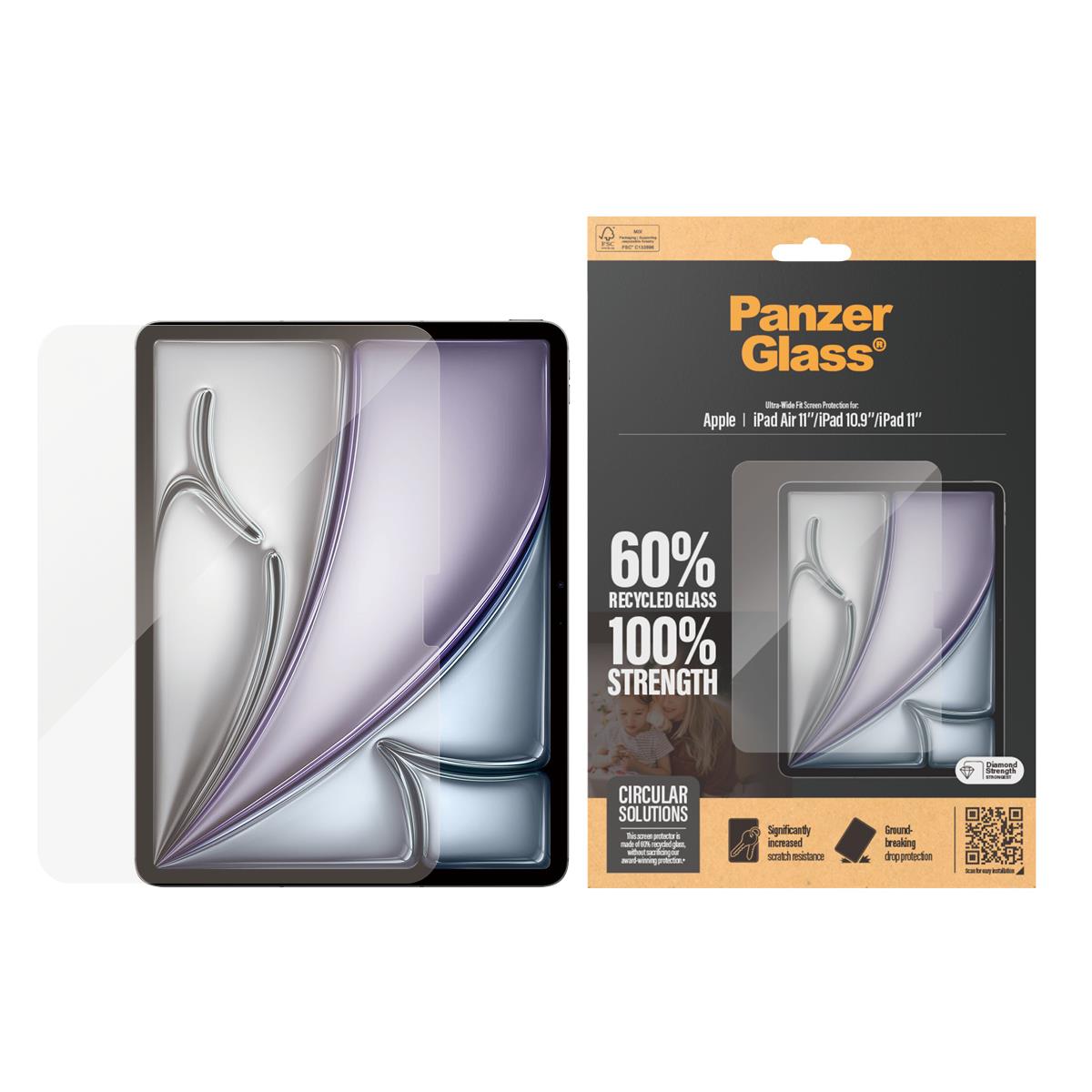 PANZERGLASS Screen Protector For iPad Air 10.9in And iPad 10.9in Ultra-wide Fit