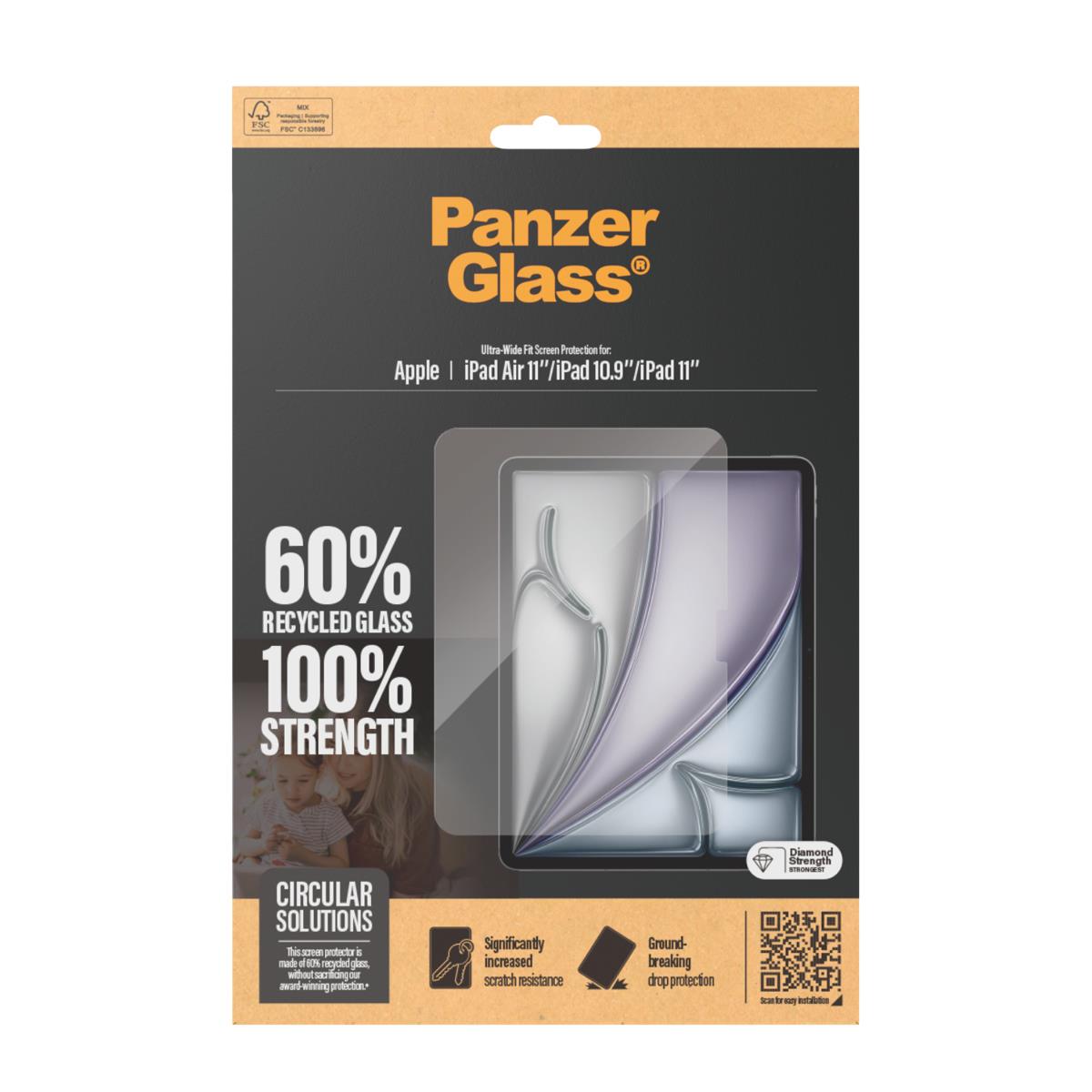 PANZERGLASS Screen Protector For iPad Air 10.9in And iPad 10.9in Ultra-wide Fit