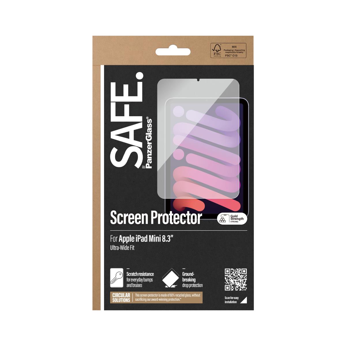 PANZERGLASS Screen Protector for iPad Mini 8.3In Ultra-Wide Fit