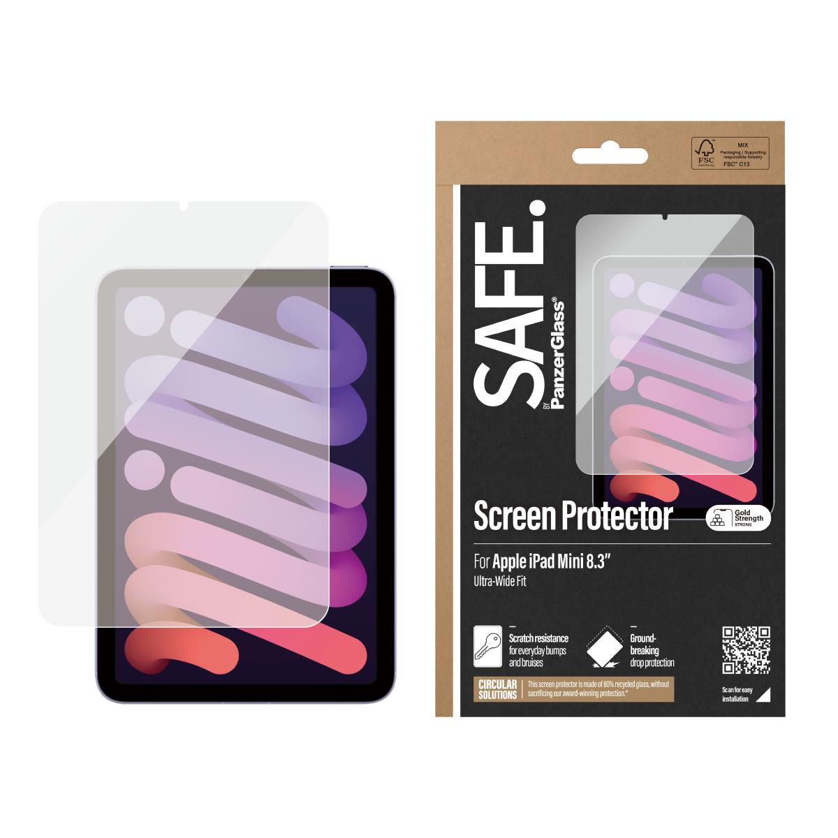 PANZERGLASS Screen Protector for iPad Mini 8.3In Ultra-Wide Fit