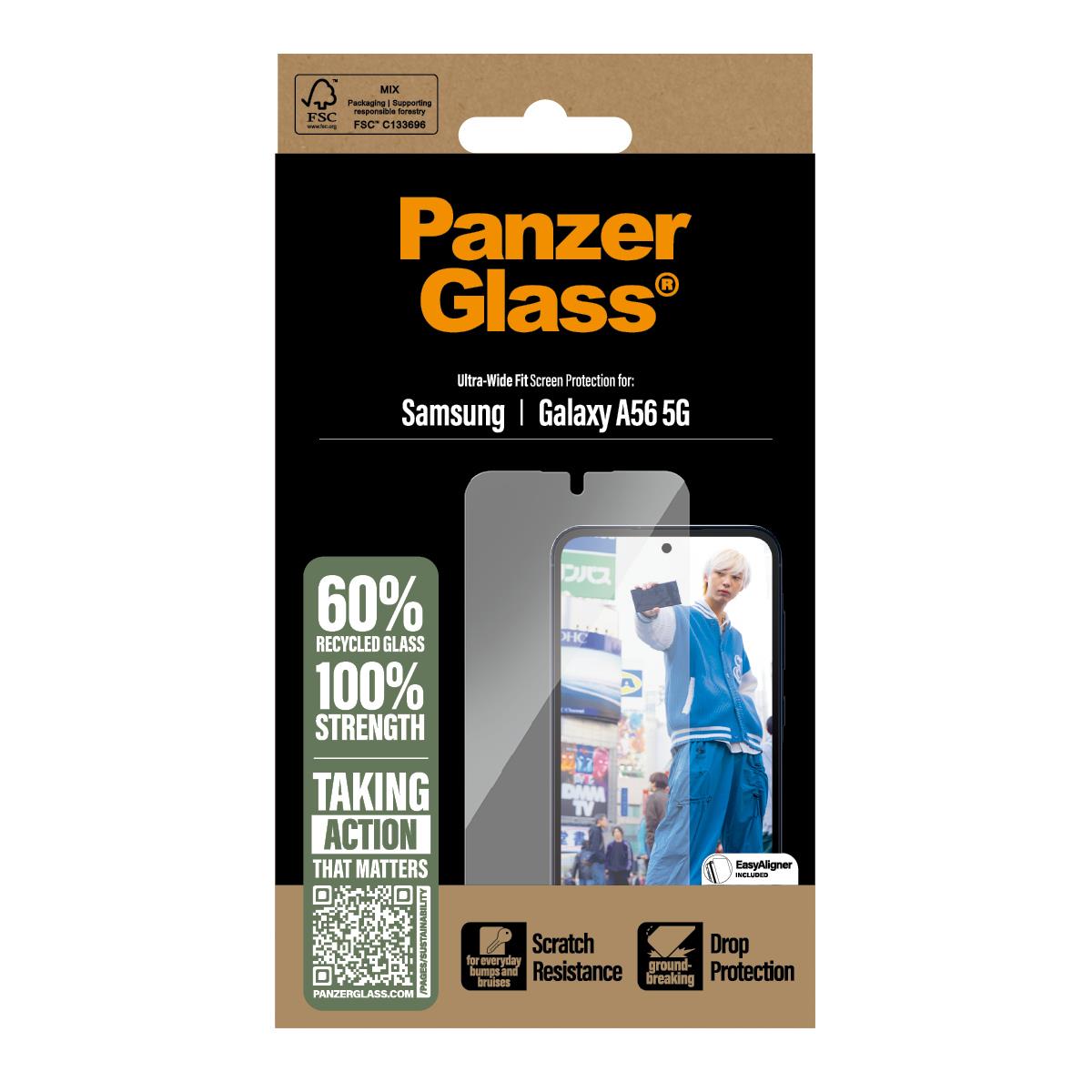 PANZERGLASS Screen Protector for Samsung A56 5G Ultra Ultra-Wide Fit