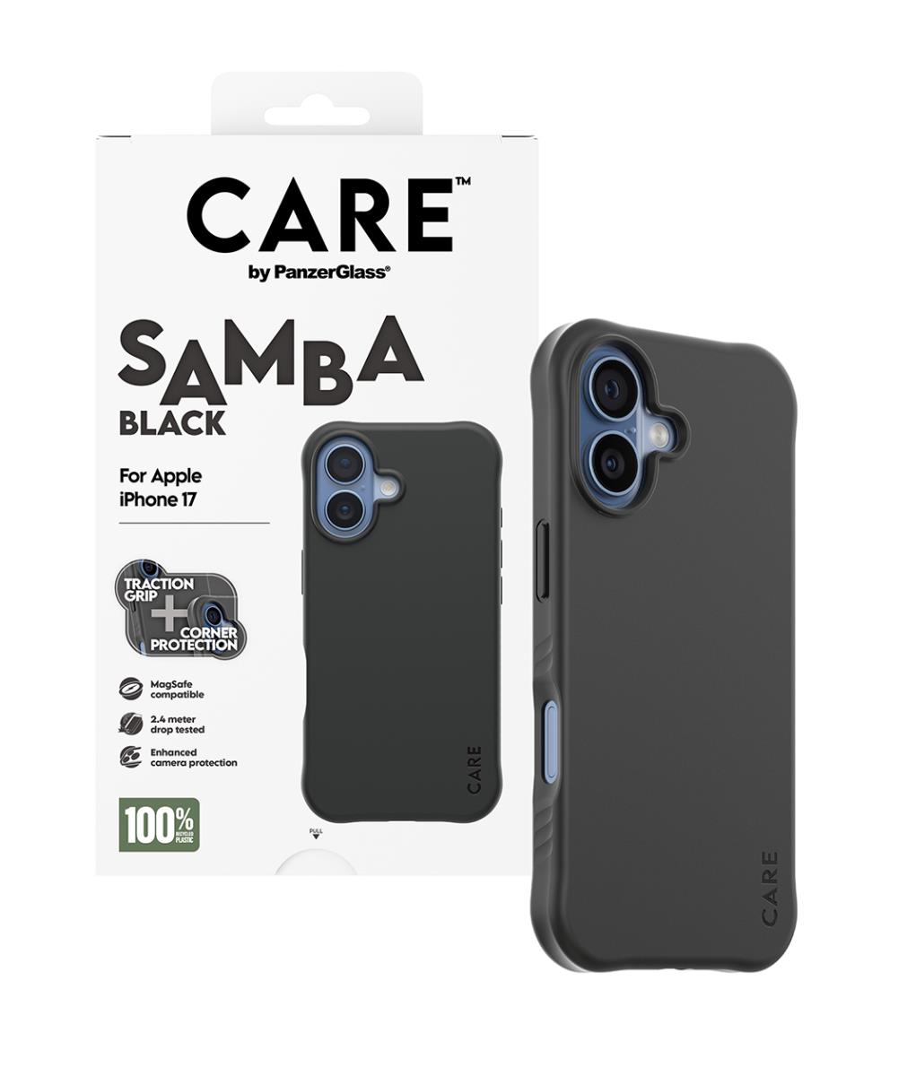 PANZERGLASS Care By Panzerglass Fashionable Case Samba Black W. Magsafe iPhone 17