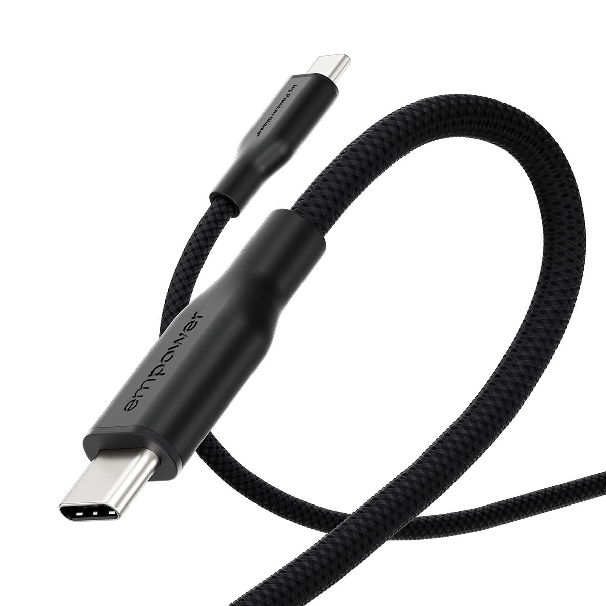 PANZERGLASS Data Transfer Cable - Racing USB-C to USB-C Cable 60W USB 2.0 2M Space Black