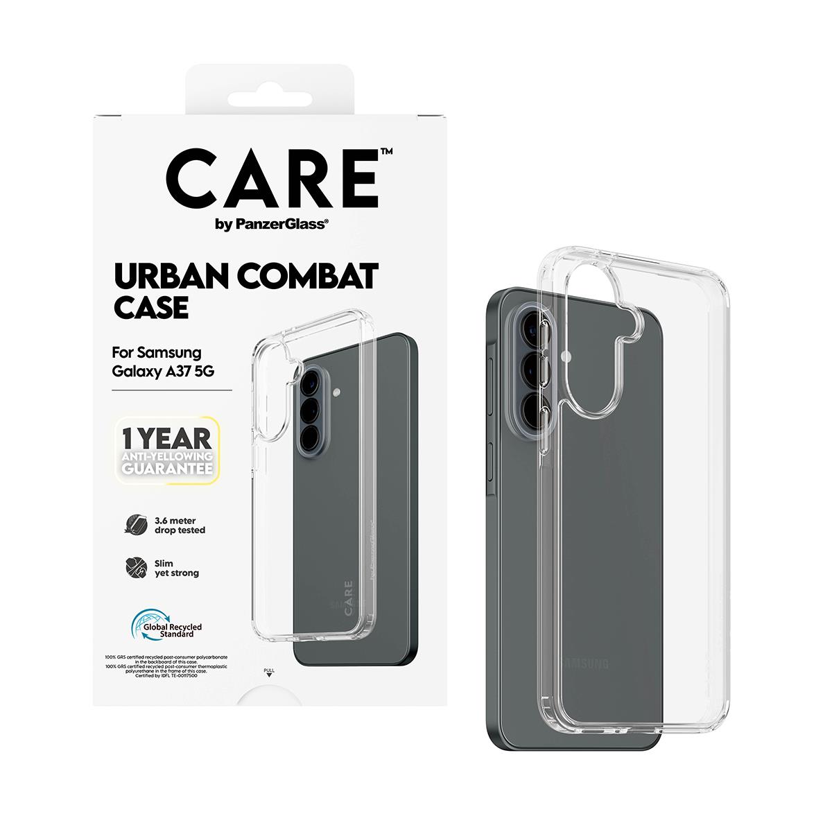 PANZERGLASS Urban Combat Case Clear Frame - Clear- Samsung Galaxy A37 5g