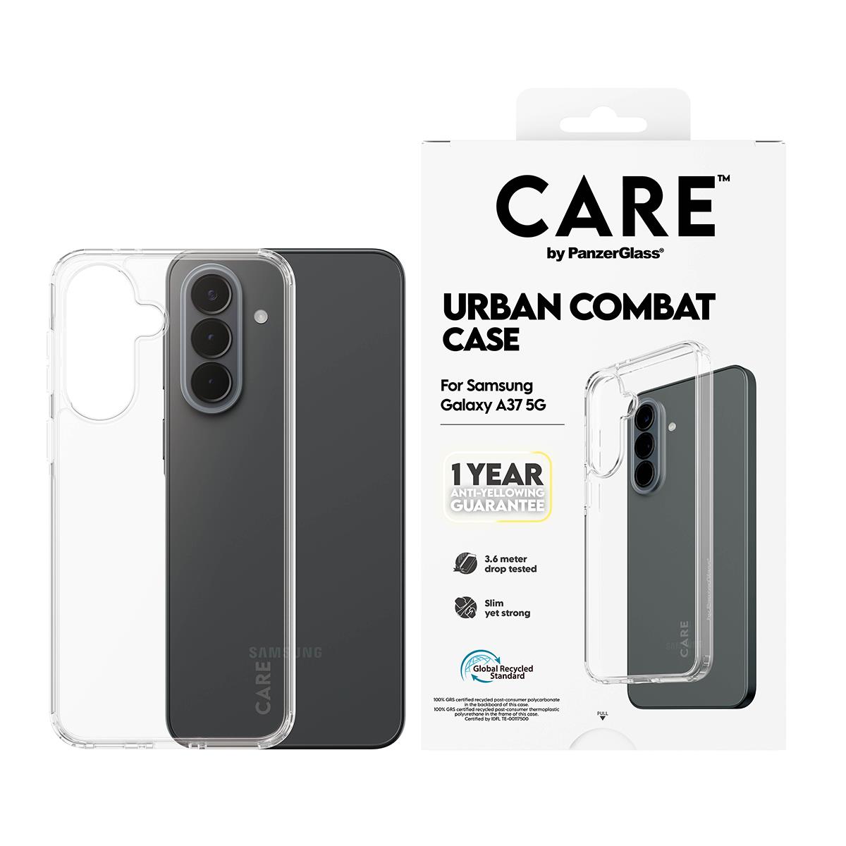 PANZERGLASS Urban Combat Case Clear Frame - Clear- Samsung Galaxy A37 5g