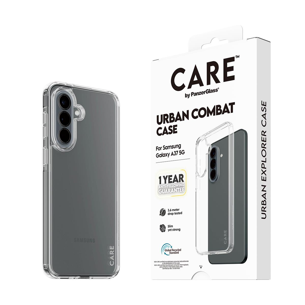 PANZERGLASS Urban Combat Case Clear Frame - Clear- Samsung Galaxy A37 5g