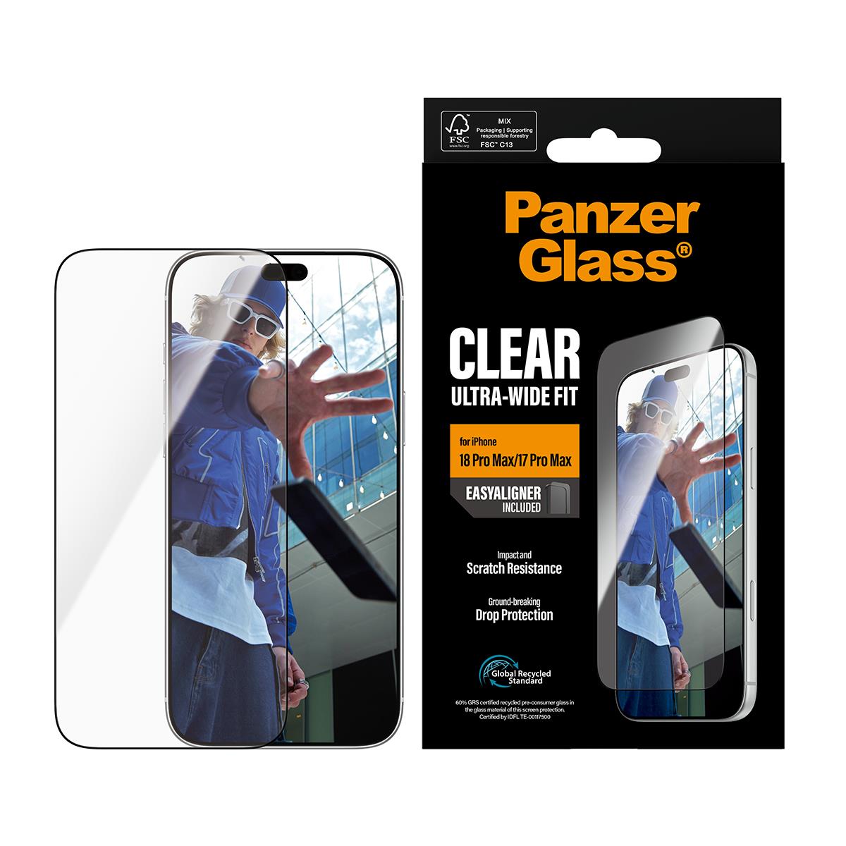 PANZERGLASS Screen Protector for iPhone 18 Pro Max/17 Pro Max/Ultra-Wide Fit w