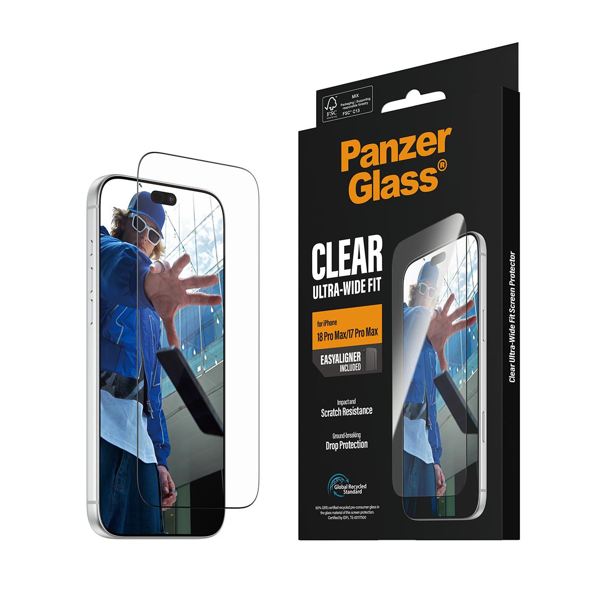 PANZERGLASS Screen Protector for iPhone 18 Pro Max/17 Pro Max/Ultra-Wide Fit w