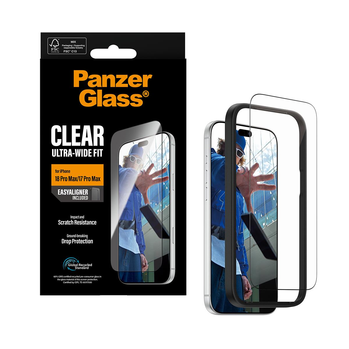 PANZERGLASS Screen Protector for iPhone 18 Pro Max/17 Pro Max/Ultra-Wide Fit w