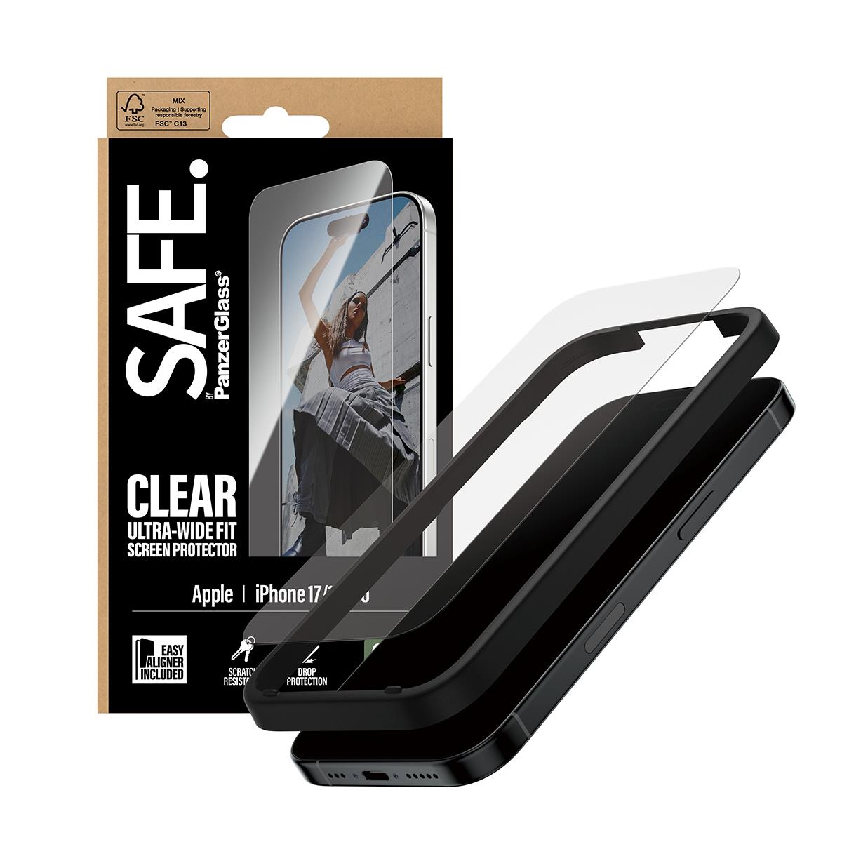 PANZERGLASS Screen Protector for iPhone 17 Ultra- Wide Fit w. EasyAligner