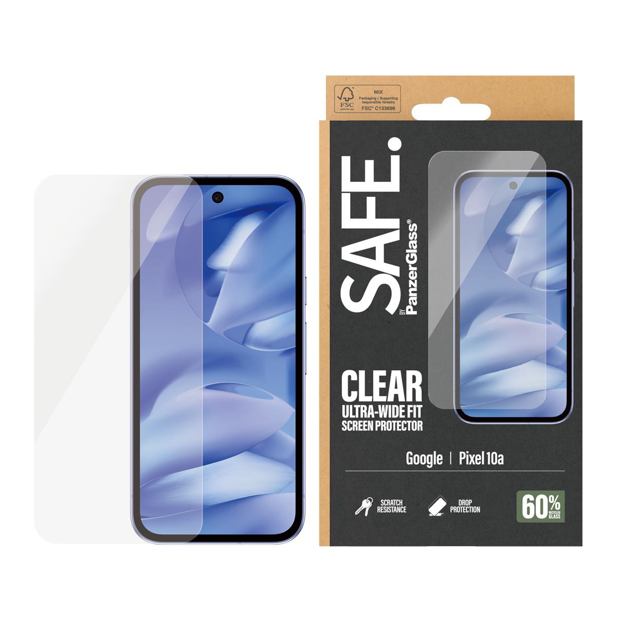 PANZERGLASS Screen Protector For Google Pixel 10a Ultra-wide Fit