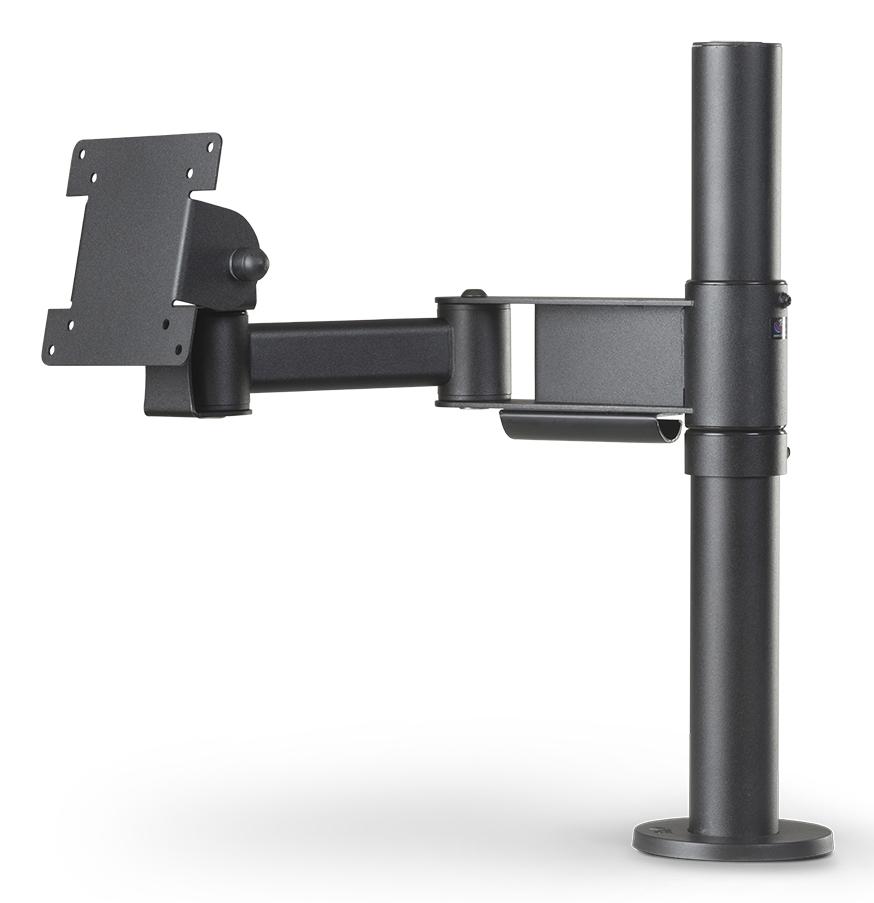 ERGONOMIC SOLUTION Spacepole Screen Mount With 300mm Elbow Arm - Black