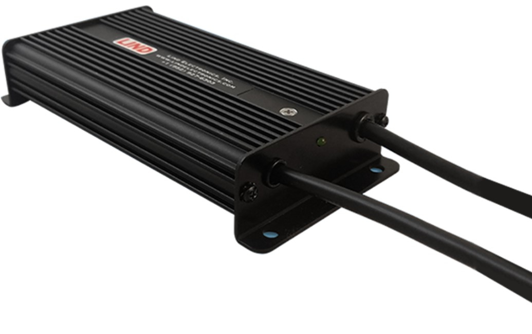 GAMBER JOHNSON Lind Isolated DC/DC Power Adapter - 12-32 VDC Input - 12.4 VDC Output - 60W - Electrical Isolation - Rugged Aluminum Housing