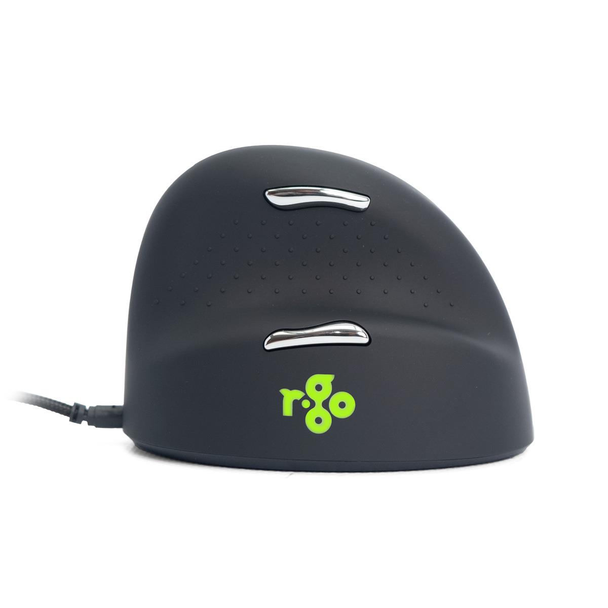 R-GO TOOLS He Rgohe Right-handed Ergonomics Mouse (5-button, 3400dpi, USB) Black-silver