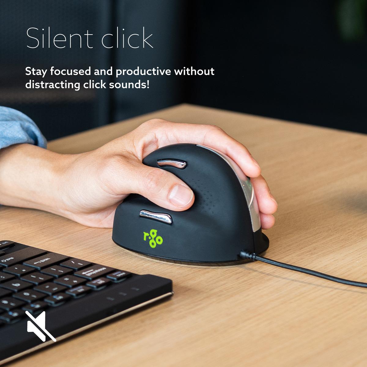 R-GO TOOLS He Ergonomic Mouse M Left Wired