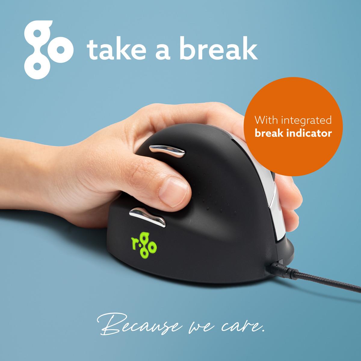 R-GO TOOLS He Ergonomic Mouse M Left Wired