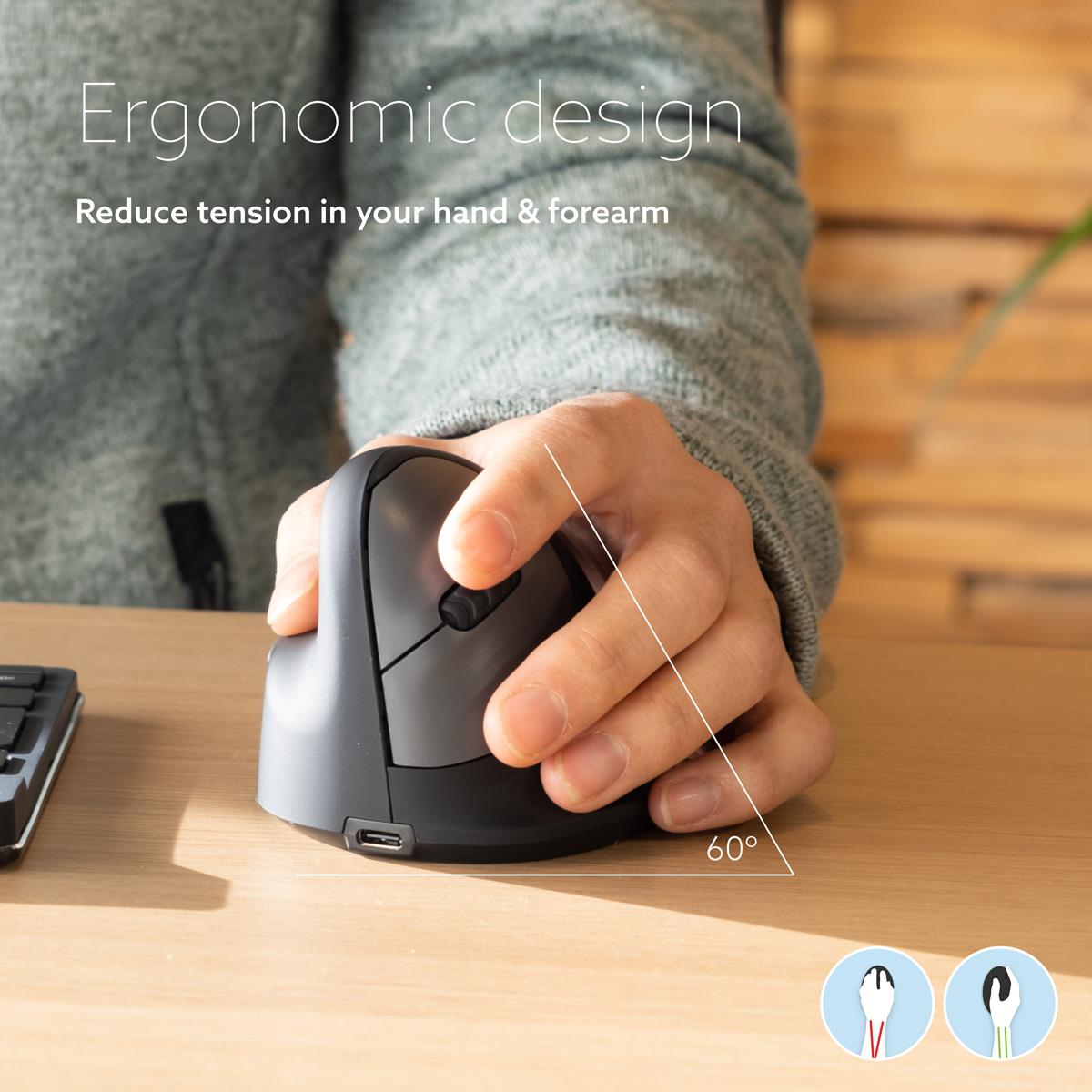 R-GO TOOLS He Ergonomic Mouse M Left Wireless
