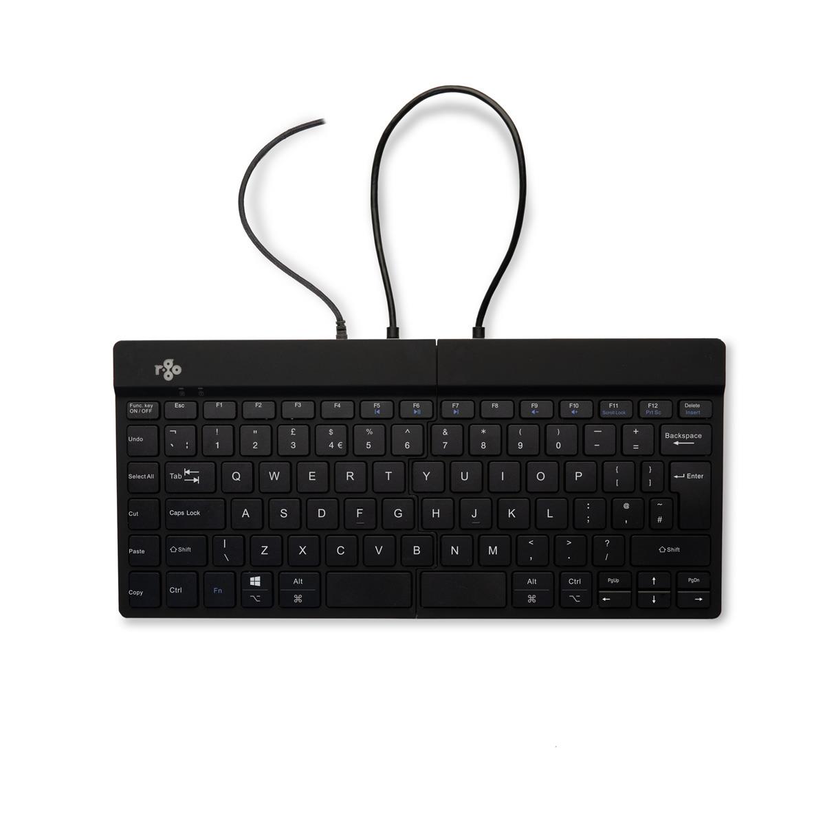 R-GO TOOLS Split Ergonomic - Black - Qwerty Uk