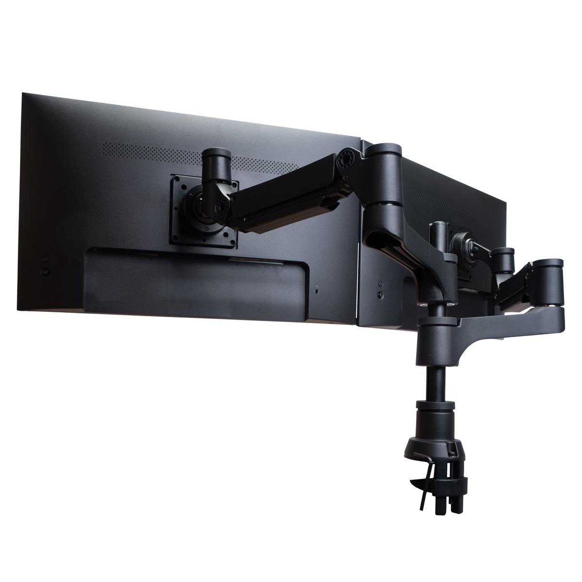 R-GO TOOLS Caparo 4 Twin Monitor Arm Silver