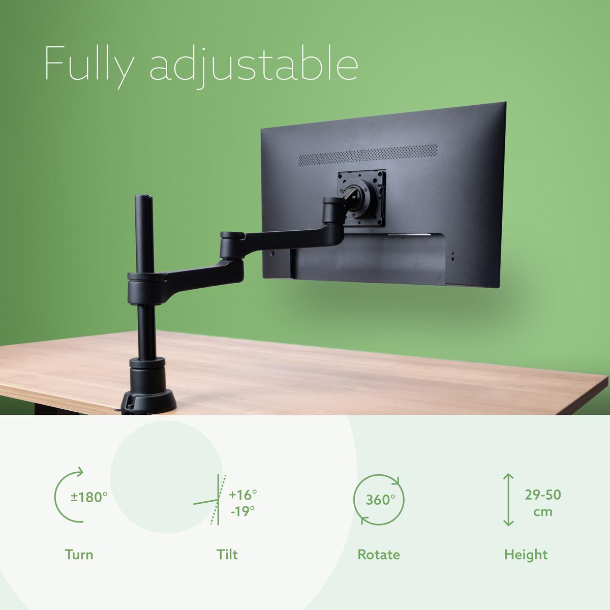 R-GO TOOLS Zepher 4 Monitor Arm Silver