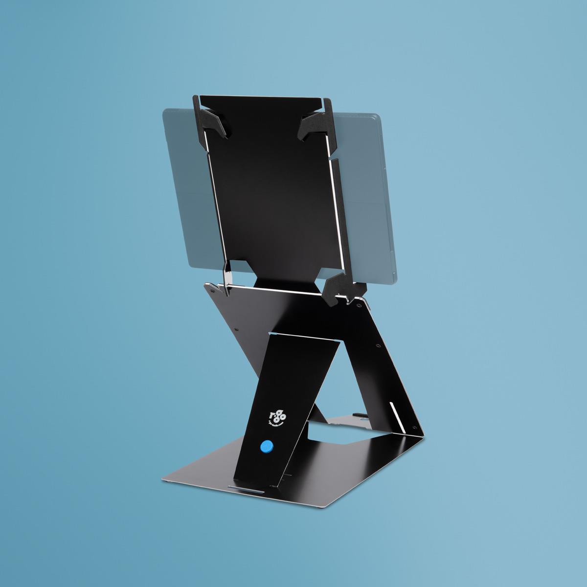 R-GO TOOLS Riser Duo Tablet And Laptop Adjustable Stand Black