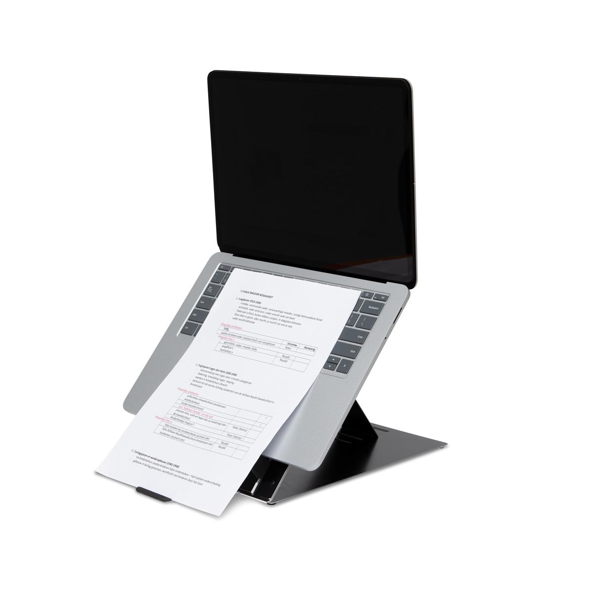 R-GO TOOLS Riser Duo Tablet And Laptop Adjustable Stand Black
