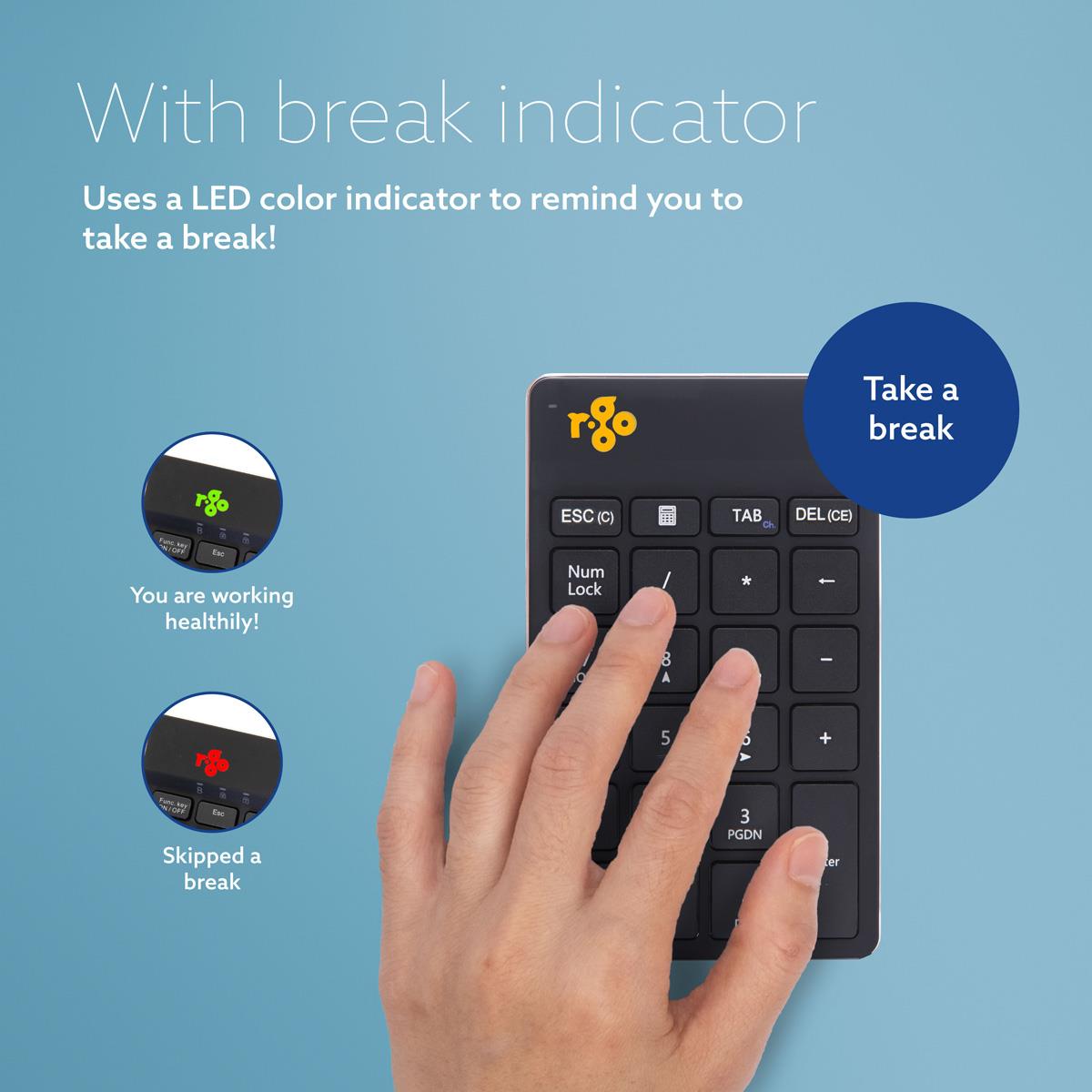 R-GO TOOLS Numpad Break - Wireless - Black