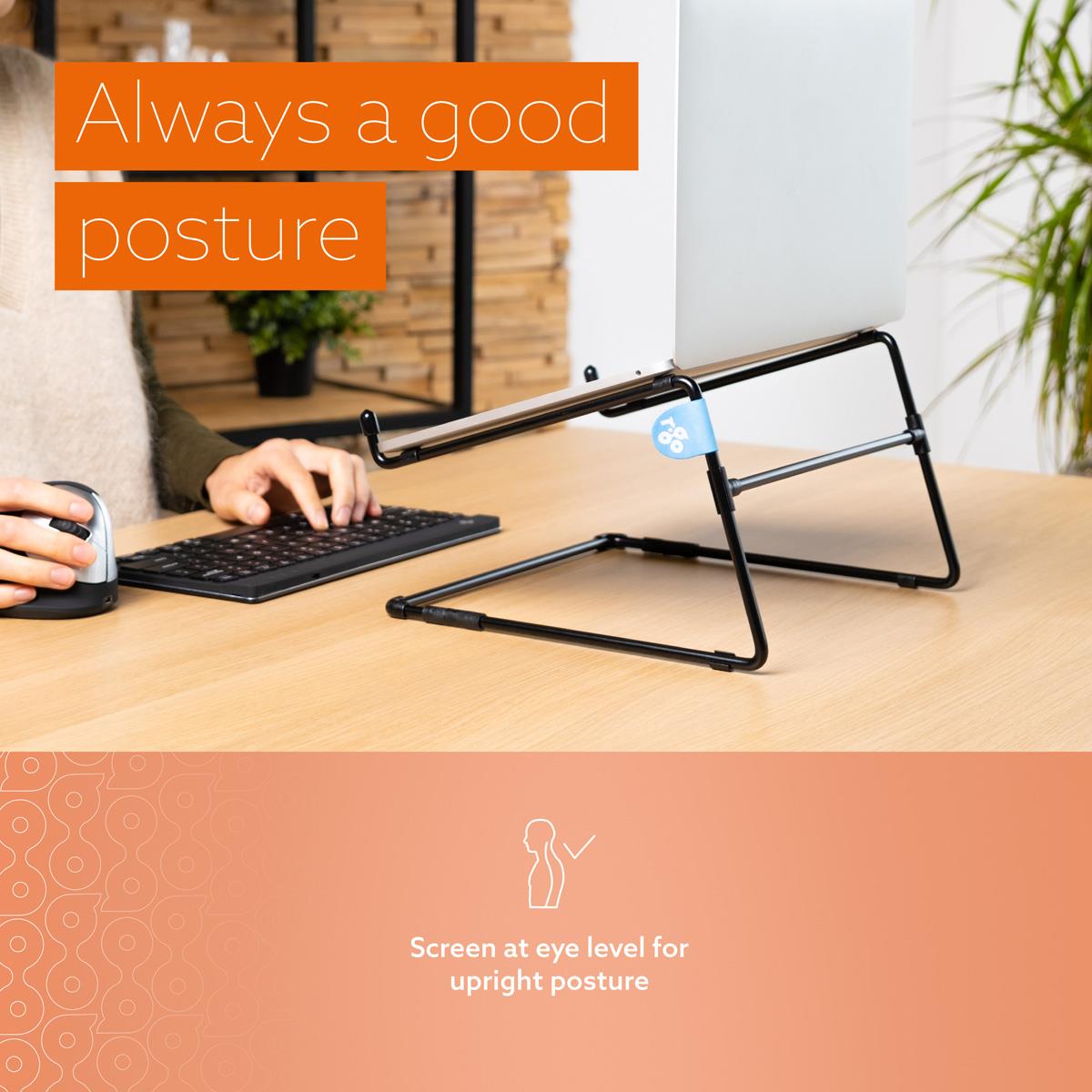 R-GO TOOLS R-go Steel Office Laptop Stand Black