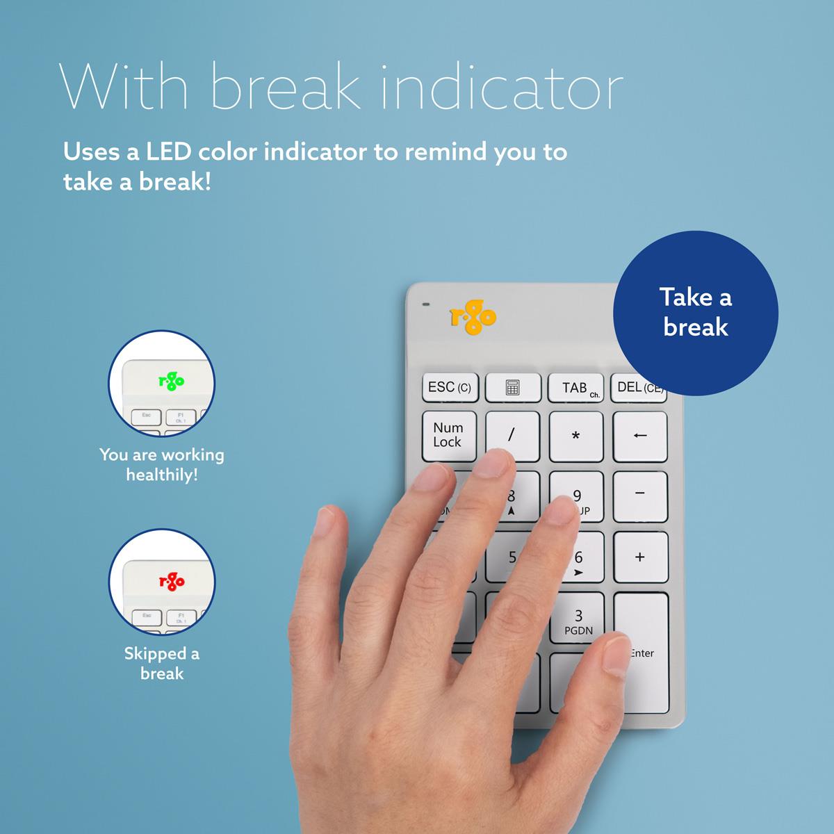 R-GO TOOLS Numpad Break - Wireless - White
