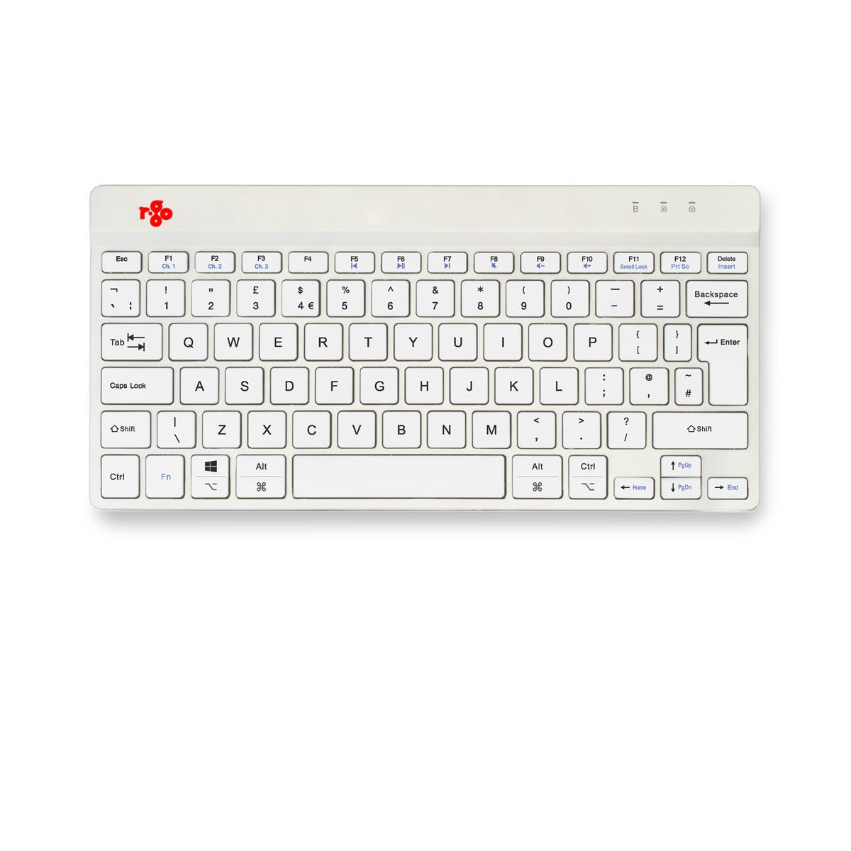 R-GO TOOLS Compact Break Ergonomic - Keyboard - Wireless - White - Qwerty Uk