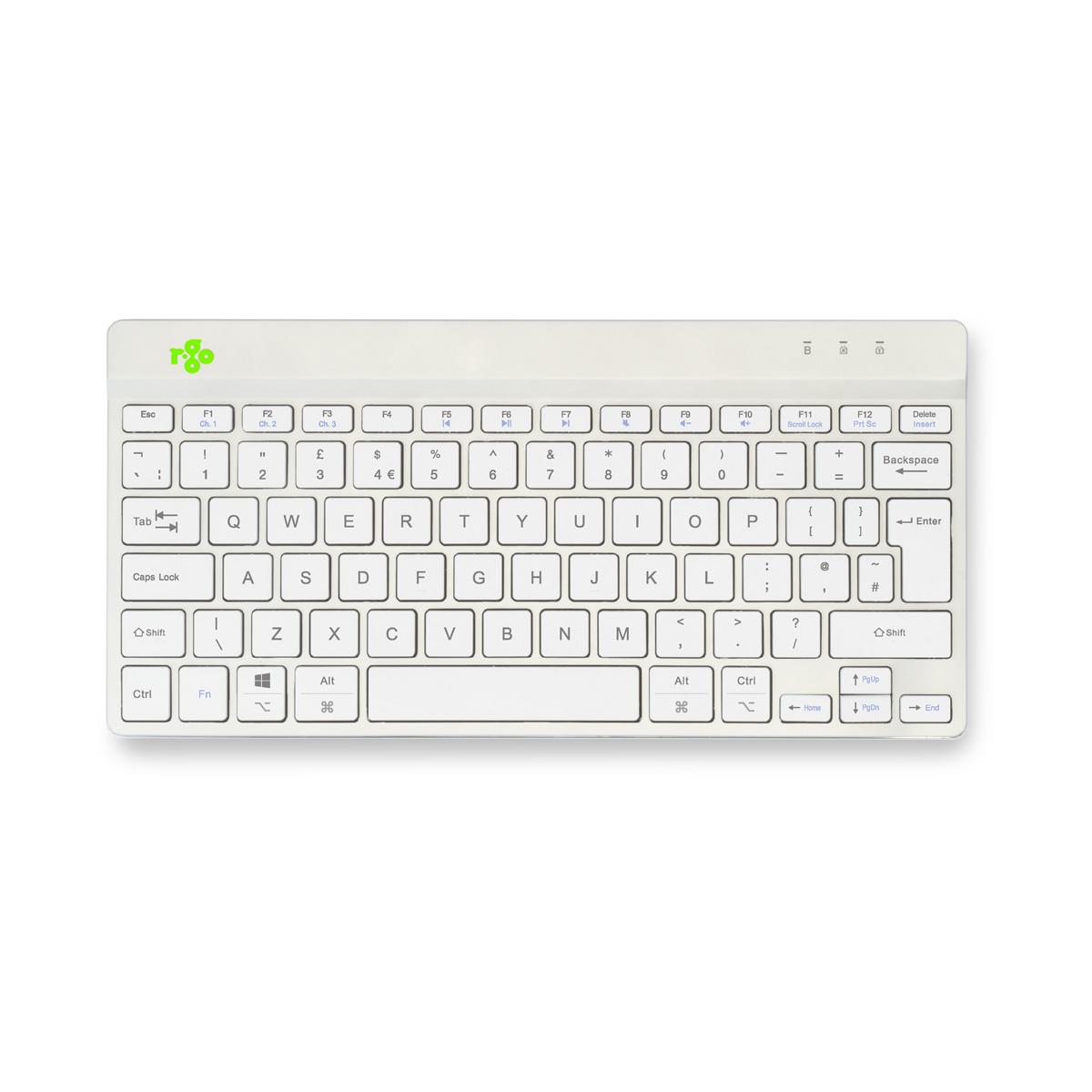 R-GO TOOLS Compact Break Ergonomic - Keyboard - Wireless - White - Qwerty Uk
