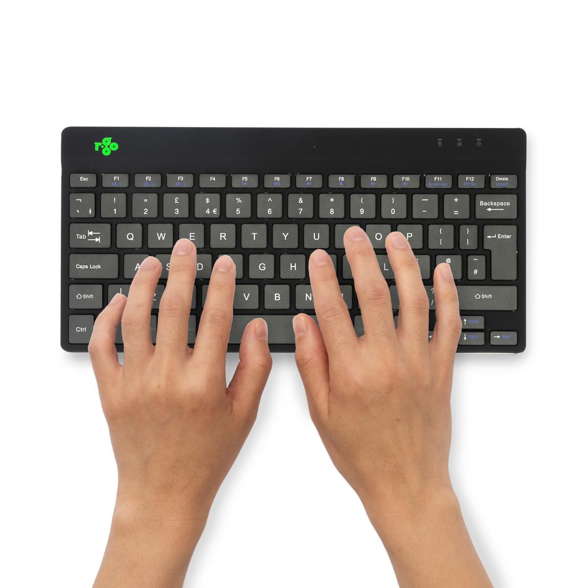 R-GO TOOLS Compact Break Ergonomic - Keyboard - Wireless - Black - Qwerty Uk