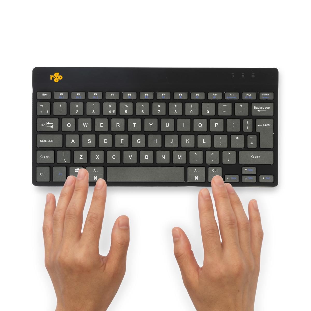 R-GO TOOLS Compact Break Ergonomic - Keyboard - Wireless - Black - Qwerty Uk