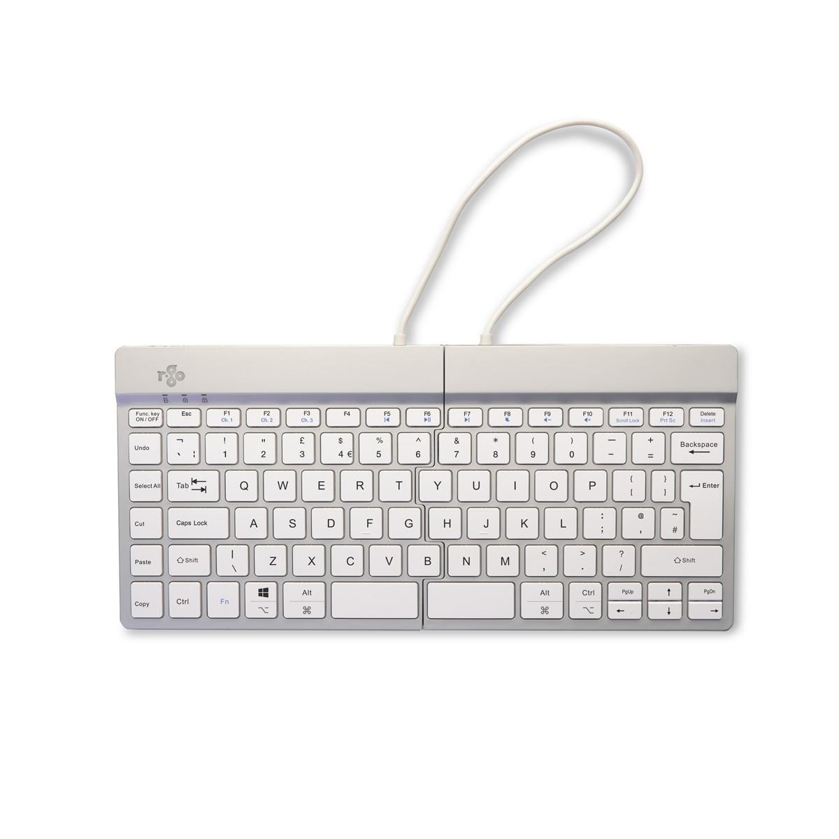 R-GO TOOLS Split Break Ergonomic - Keyboard - Wireless - White - Qwerty Uk