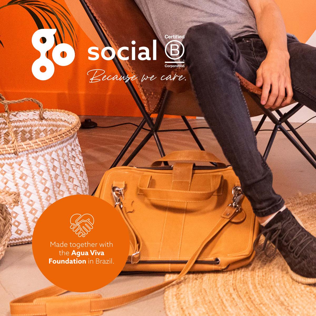 R-GO TOOLS Viva Laptop Bag 15.6in Brown - Leather