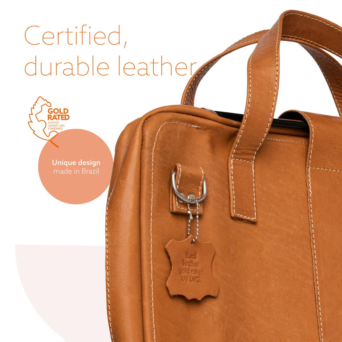 R-GO TOOLS Viva Laptop Bag 15.6in Brown - Leather
